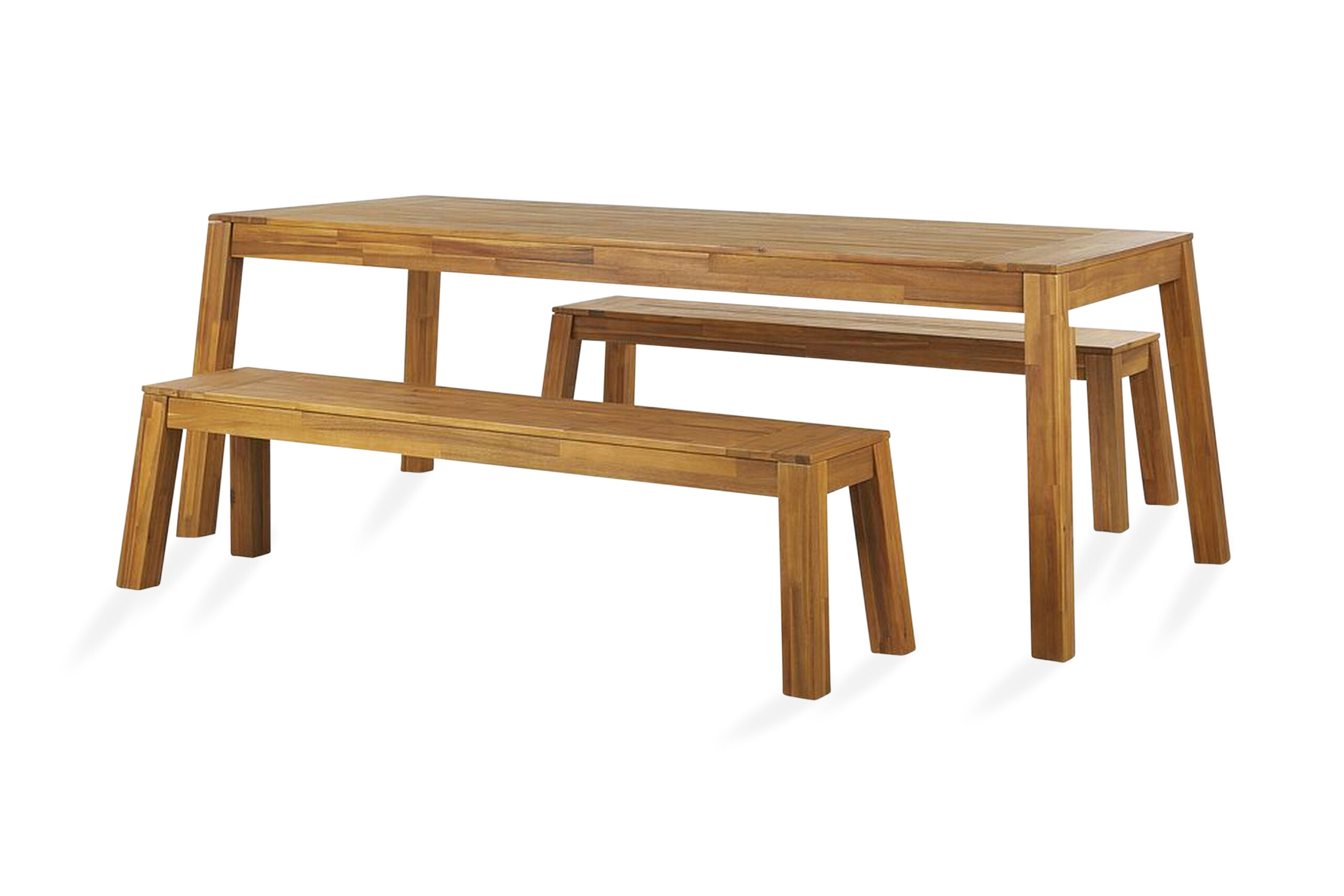 Ruokailuryhmä Coteto 225 cm + 2 penkkiä - Akaasia