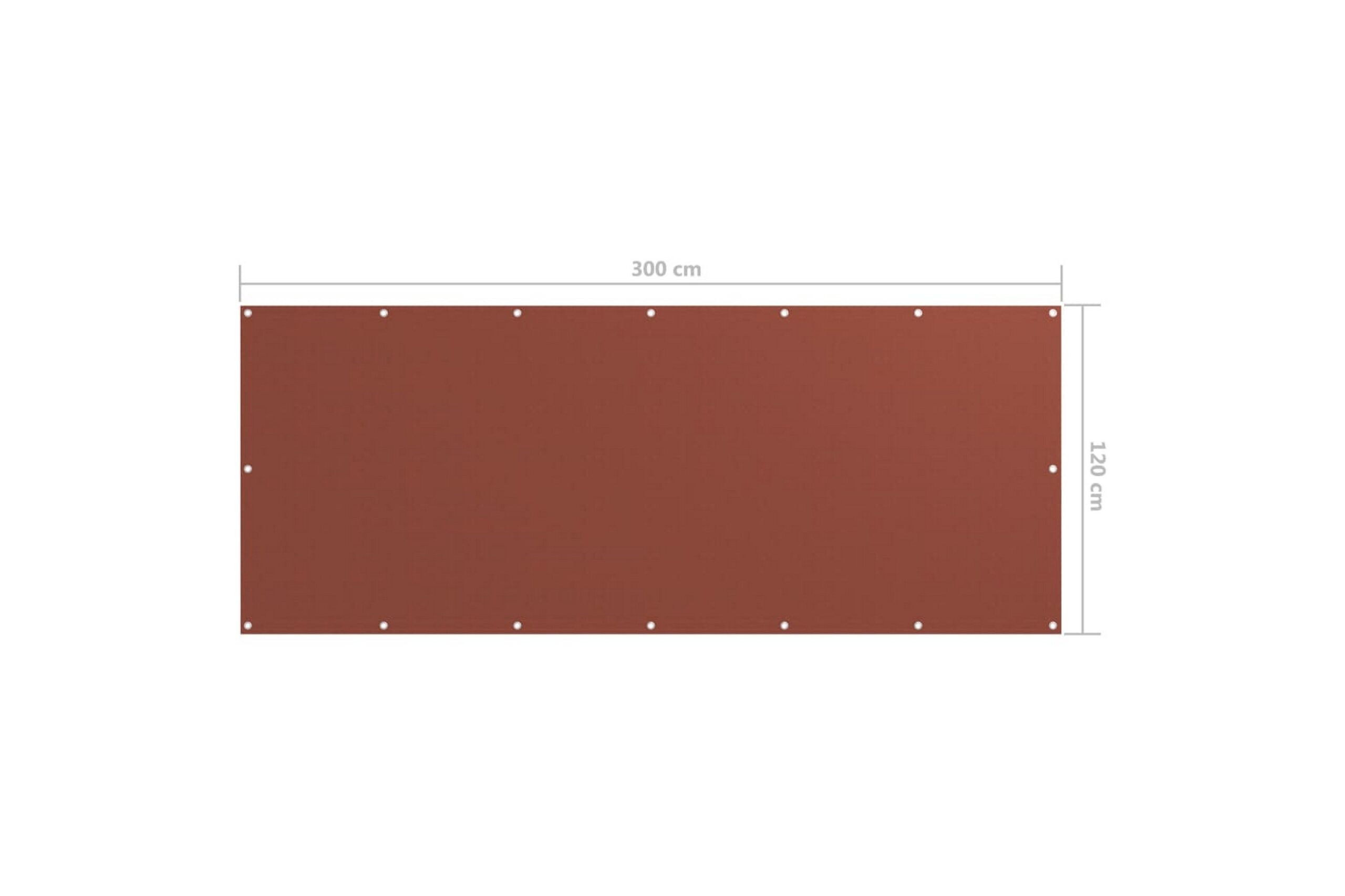 Parvekkeen suoja terrakotta 120x300 cm Oxford kangas -