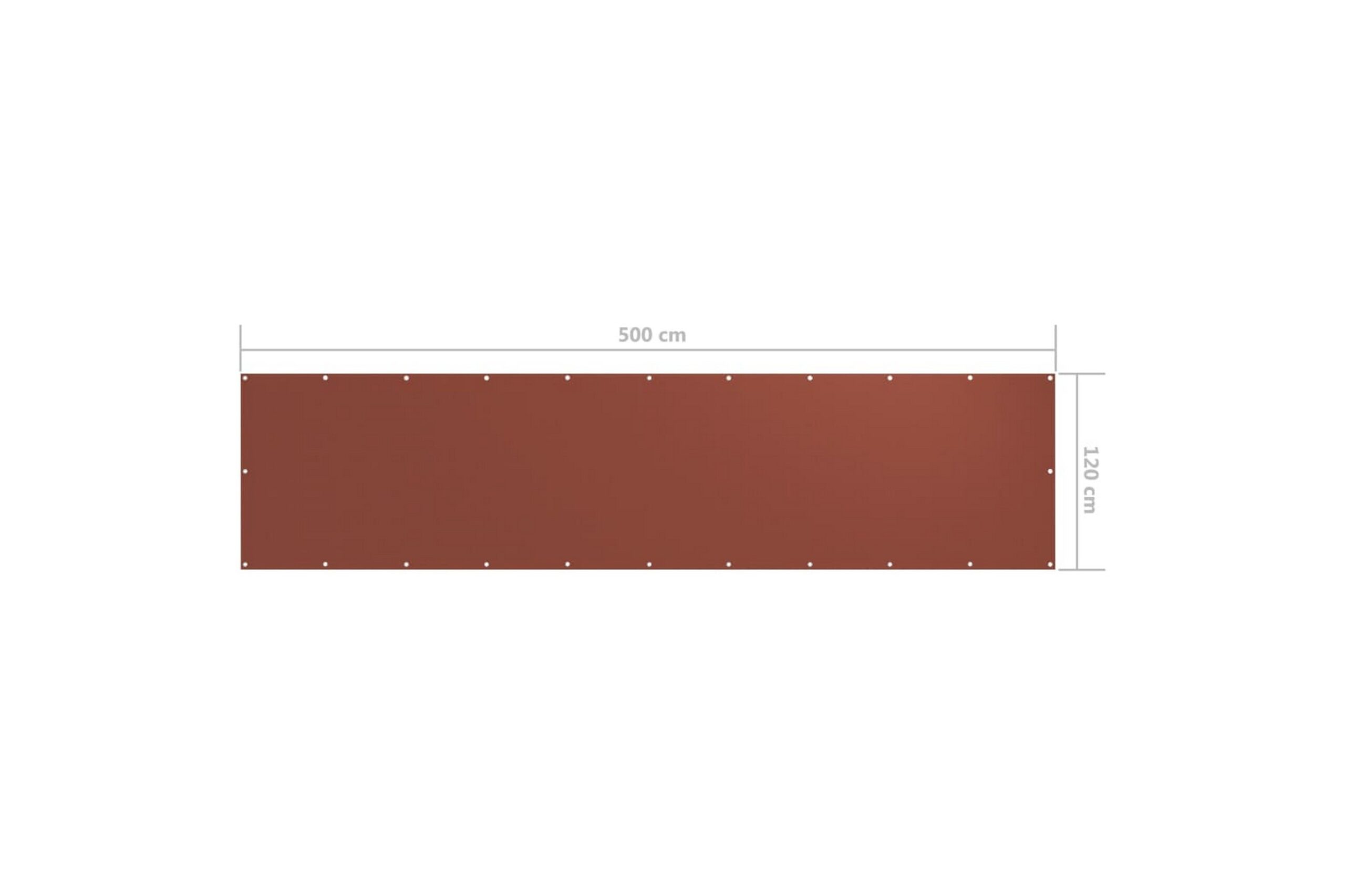 Parvekkeen suoja terrakotta 120x500 cm Oxford kangas -