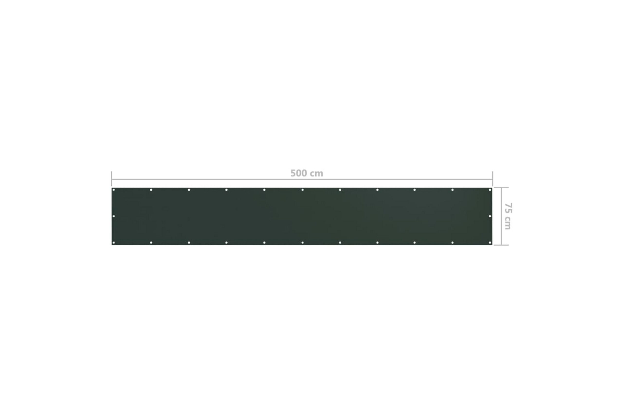 Parvekkeen suoja tummanvihreä 75x500 cm Oxford kangas - Vihreä