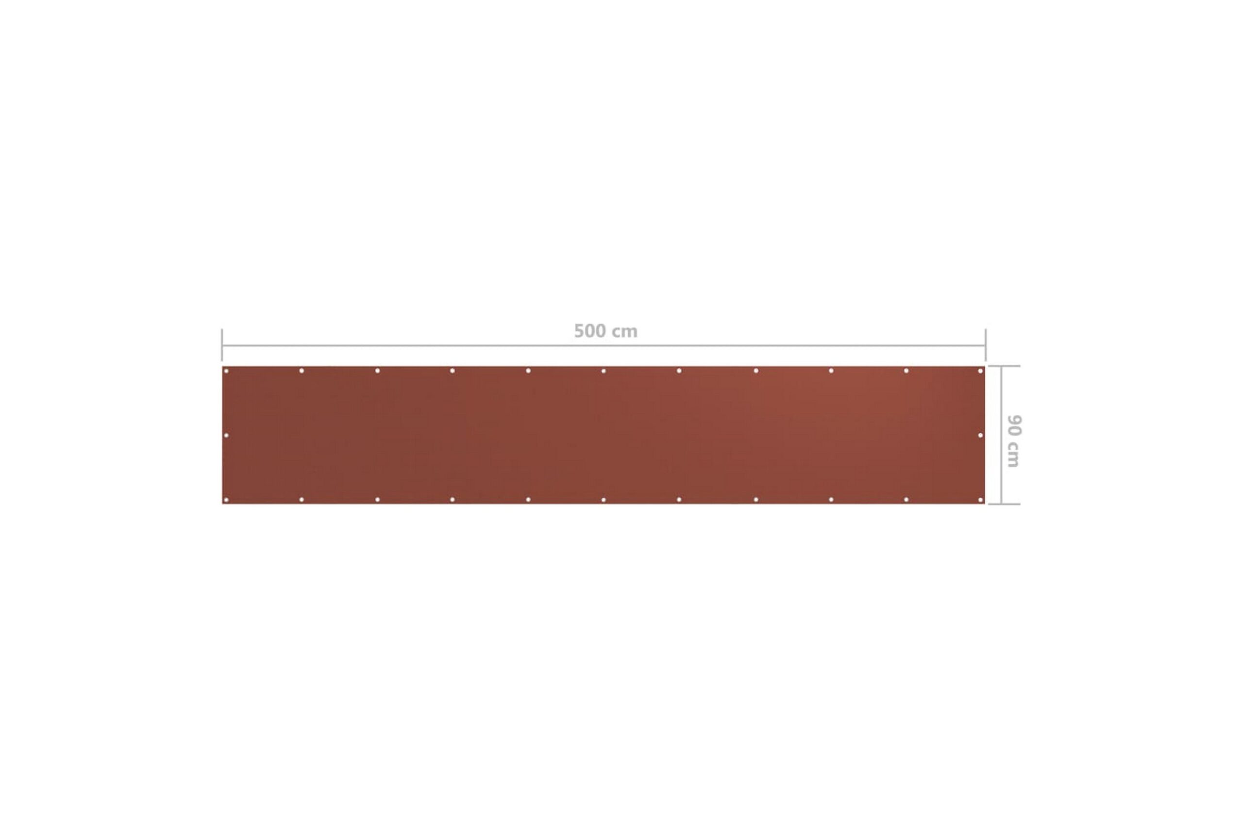 Parvekkeen suoja terrakotta 90x500 cm Oxford kangas -