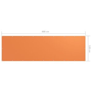 Parvekkeen suoja oranssi 120x400 cm Oxford kangas - Oranssi