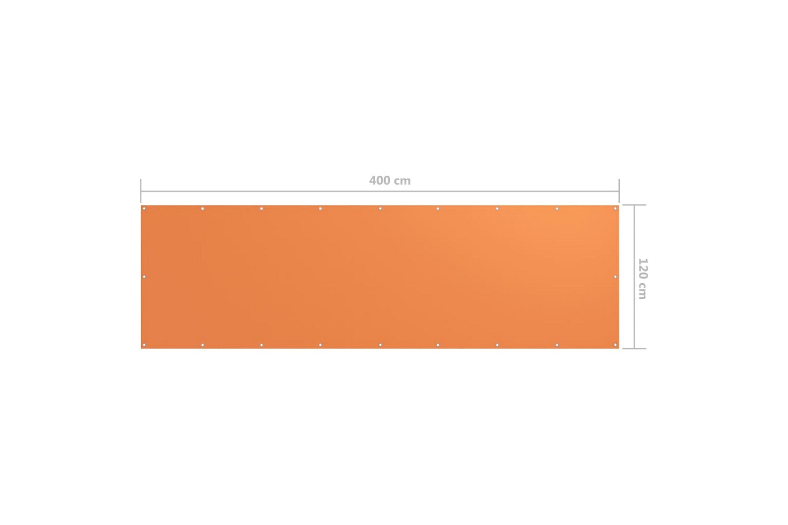 Parvekkeen suoja oranssi 120x400 cm Oxford kangas - Oranssi