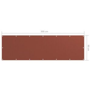 Parvekkeen suoja terrakotta 90x300 cm Oxford kangas -