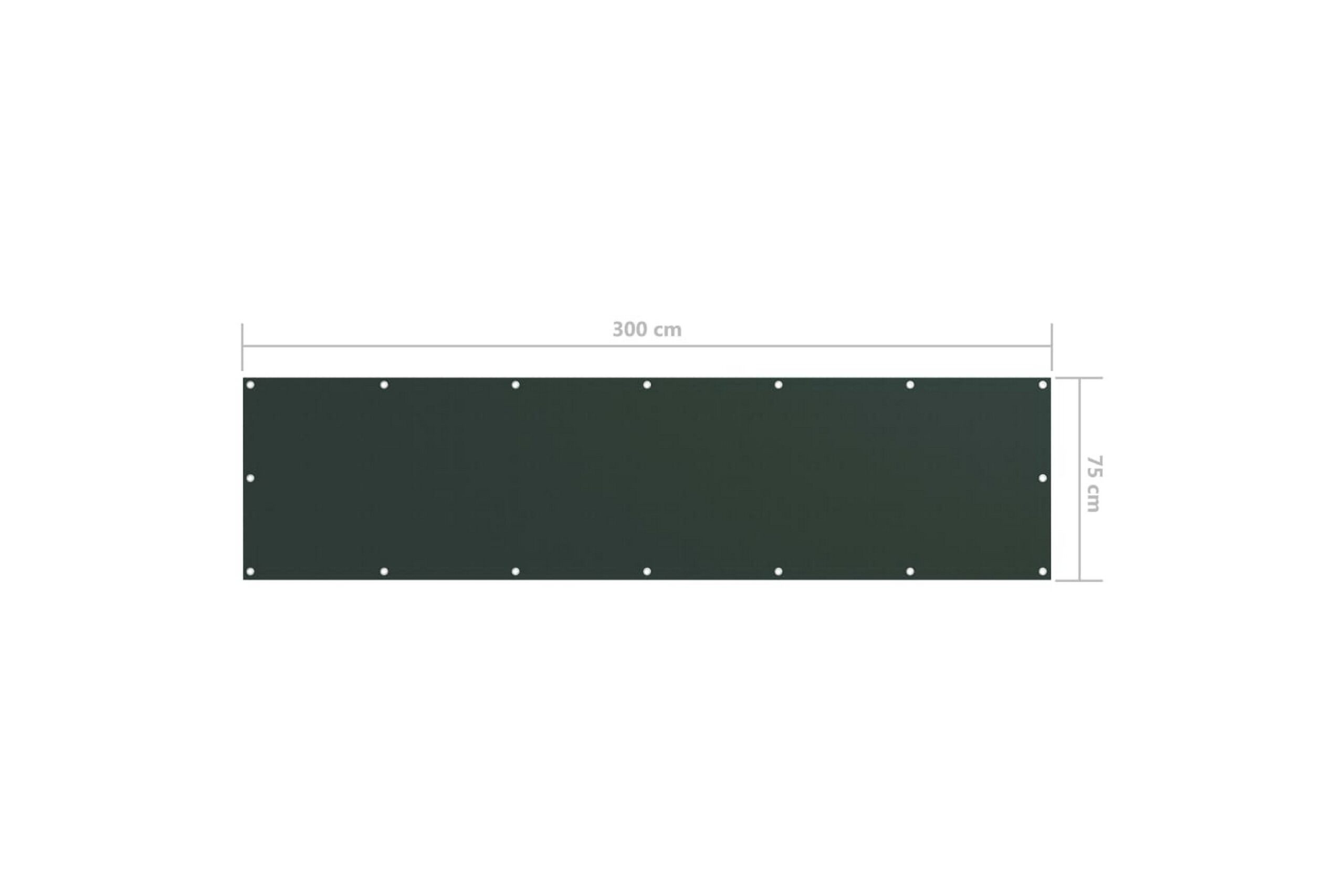 Parvekkeen suoja tummanvihreä 75x300 cm Oxford kangas - Vihreä