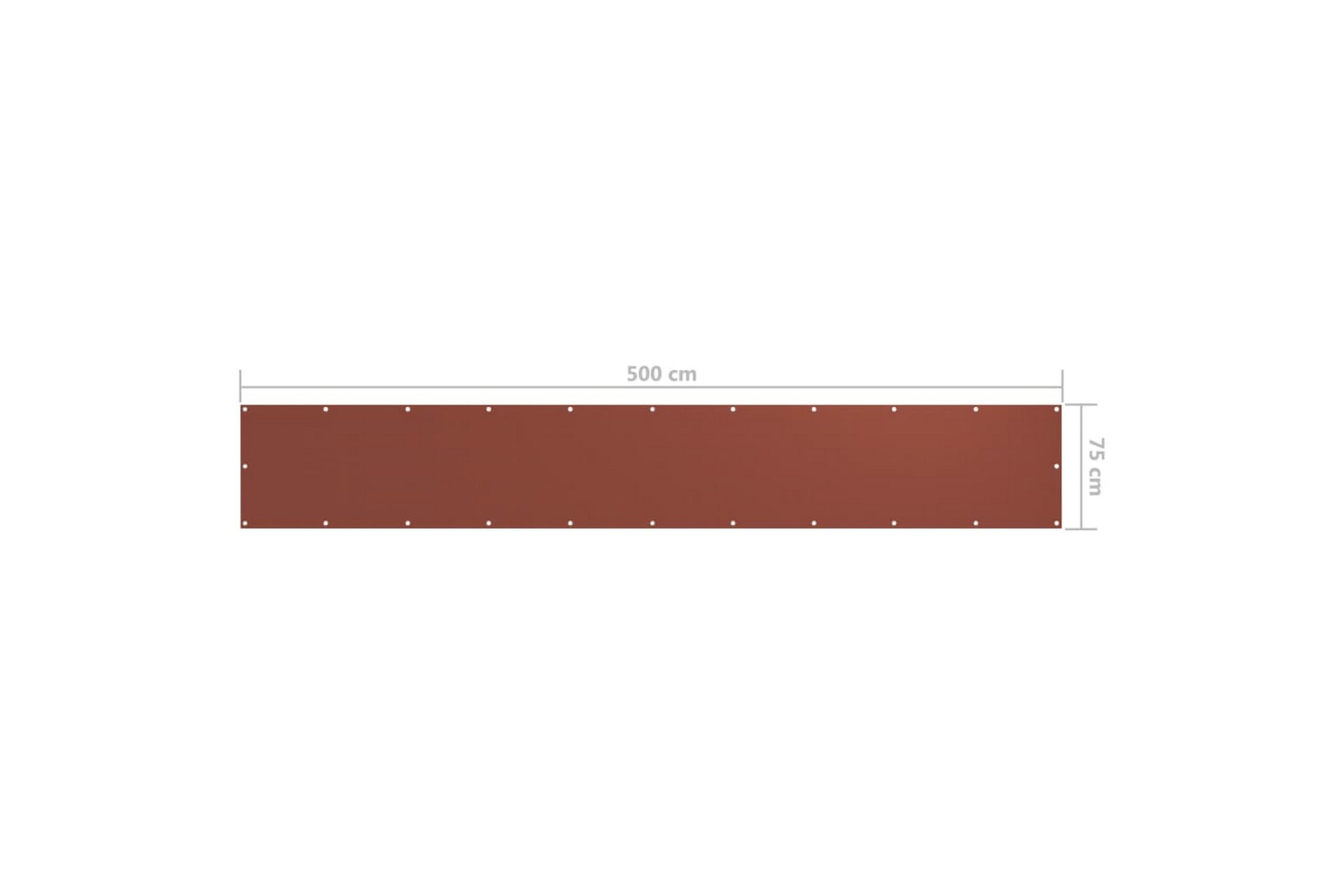 Parvekkeen suoja terrakotta 75x500 cm Oxford kangas -
