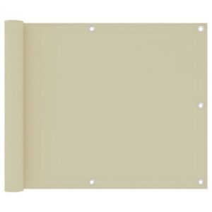 Parvekkeen suoja kerma 75x500 cm Oxford kangas - Kerma