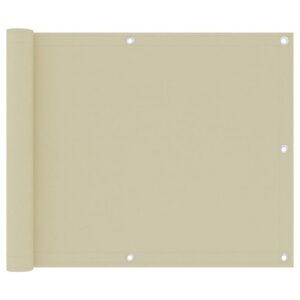 Parvekkeen suoja kerma 75x300 cm Oxford kangas - Kerma