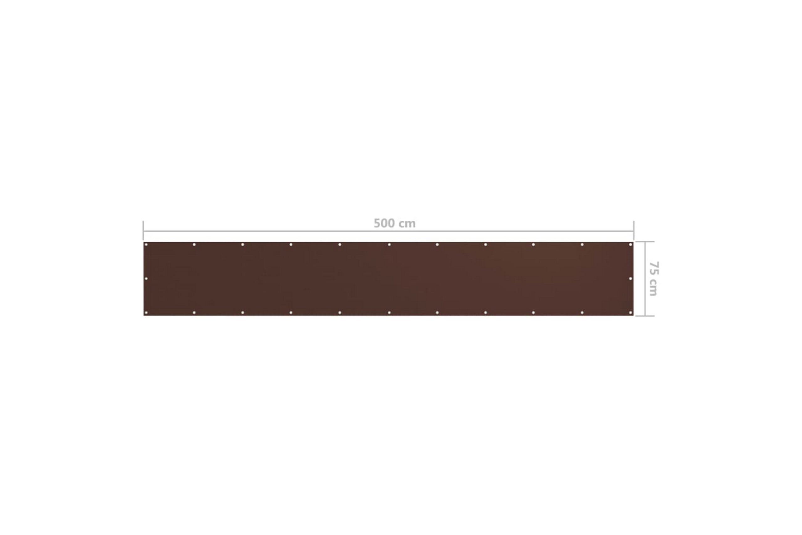 Parvekkeen suoja ruskea 75x500 cm Oxford-kangas - Ruskea