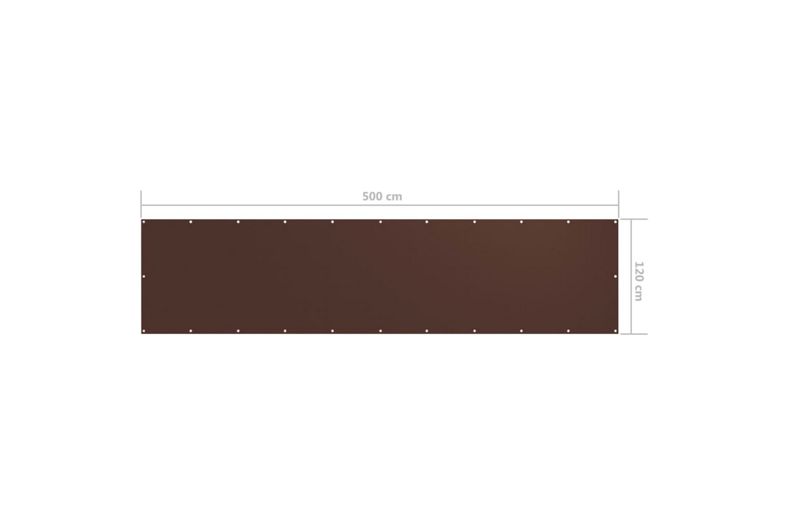 Parvekkeen suoja ruskea 120x500cm Oxford kangas - Ruskea