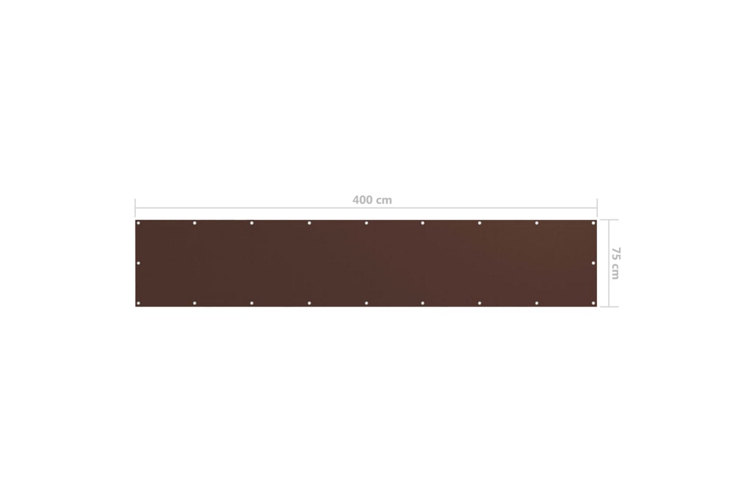 Parvekkeen suoja ruskea 75x400 cm Oxford kangas - Ruskea