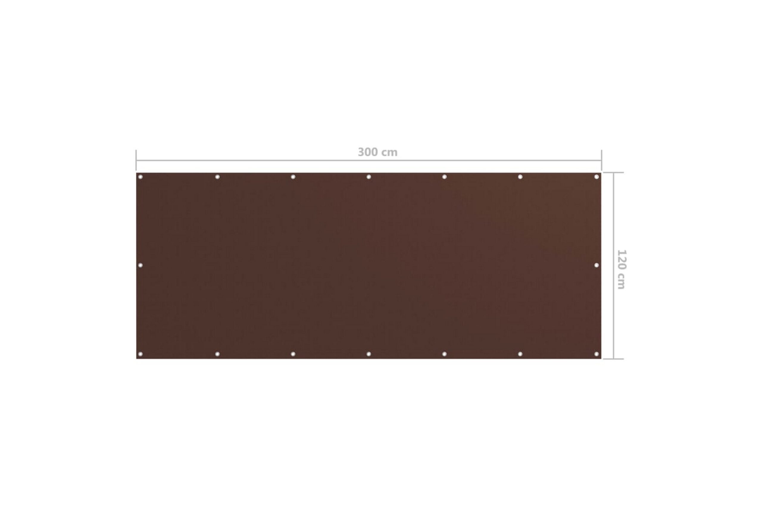 Parvekkeen suoja ruskea 120x300 cm Oxford kangas - Ruskea