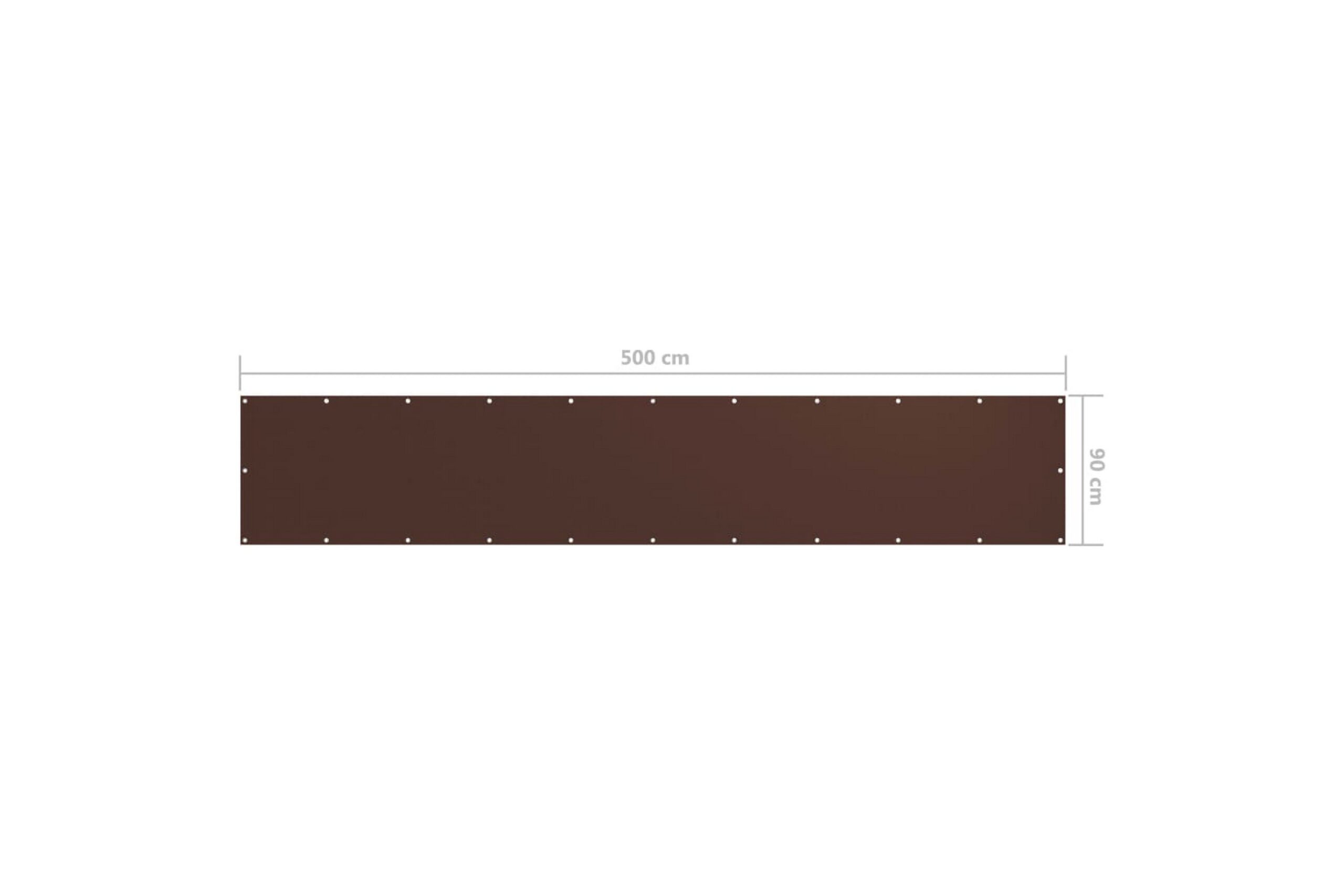 Parvekkeen suoja ruskea 90x500 cm Oxford-kangas - Ruskea