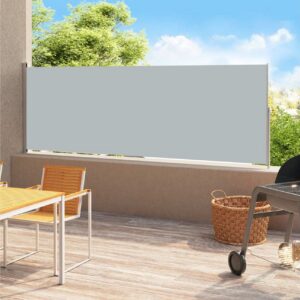 Sisäänvedettävä terassin sivumarkiisi 180x500 cm antrasiitti -