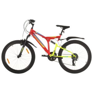 Maastopyörä 21 vaihdetta 26 renkaat 49 cm runko punainen - Punainen