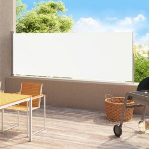 Sisäänvedettävä terassin sivumarkiisi 200x500 cm kerma -