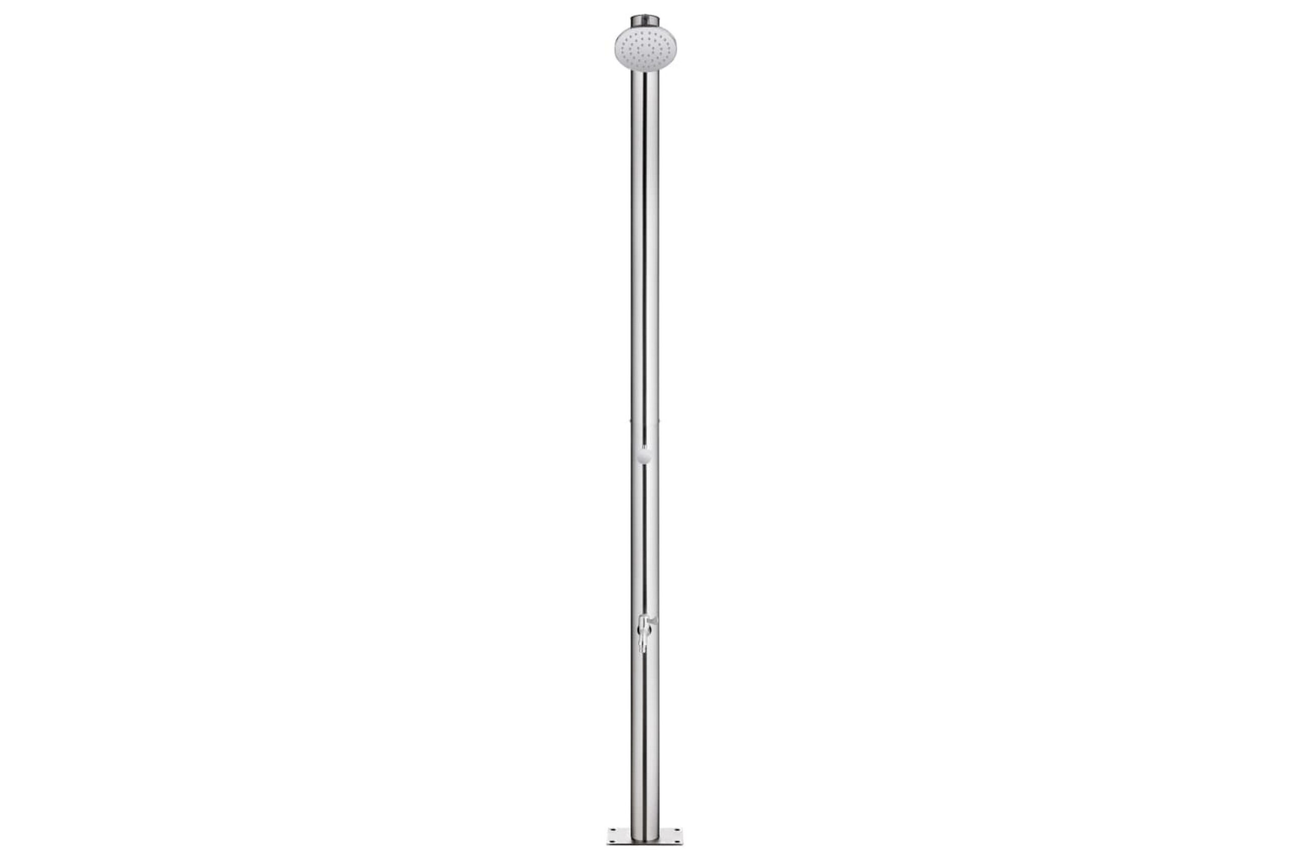 Puutarhasuihku 220 cm Ruostumaton teräs - Ruskea