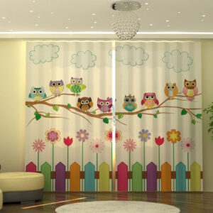Puolipimentävä verho Funny Owls 290x245 cm