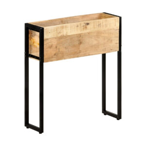 Kukkalaatikko 60x20x68 cm karkea mangopuu -