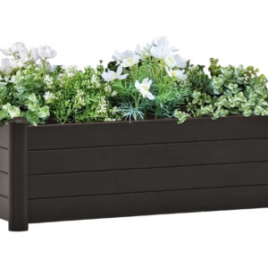 Korotettu kukkalaatikko PP antrasiitti 100x43x35 cm -