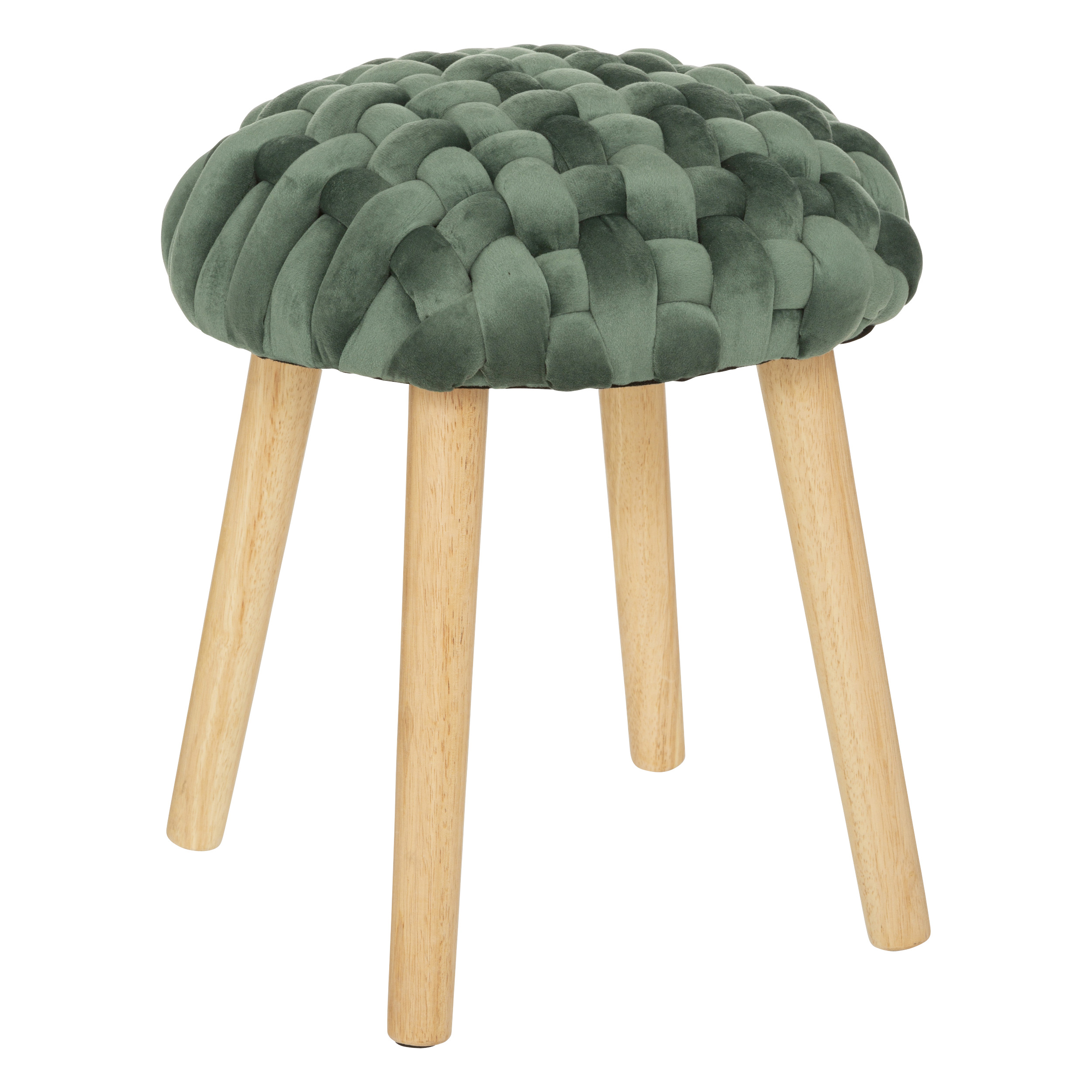 Cozy Stool Green Neulottu 42 cm