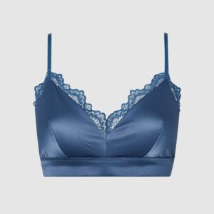 Satiininen Pitsibralette Murrettu Sininen
