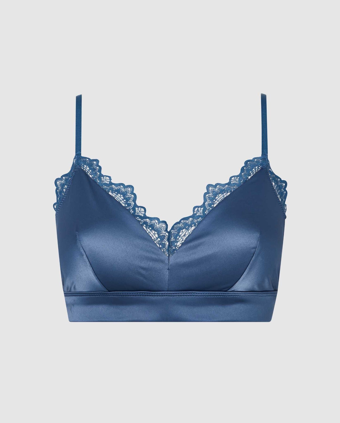 Satiininen Pitsibralette Murrettu Sininen