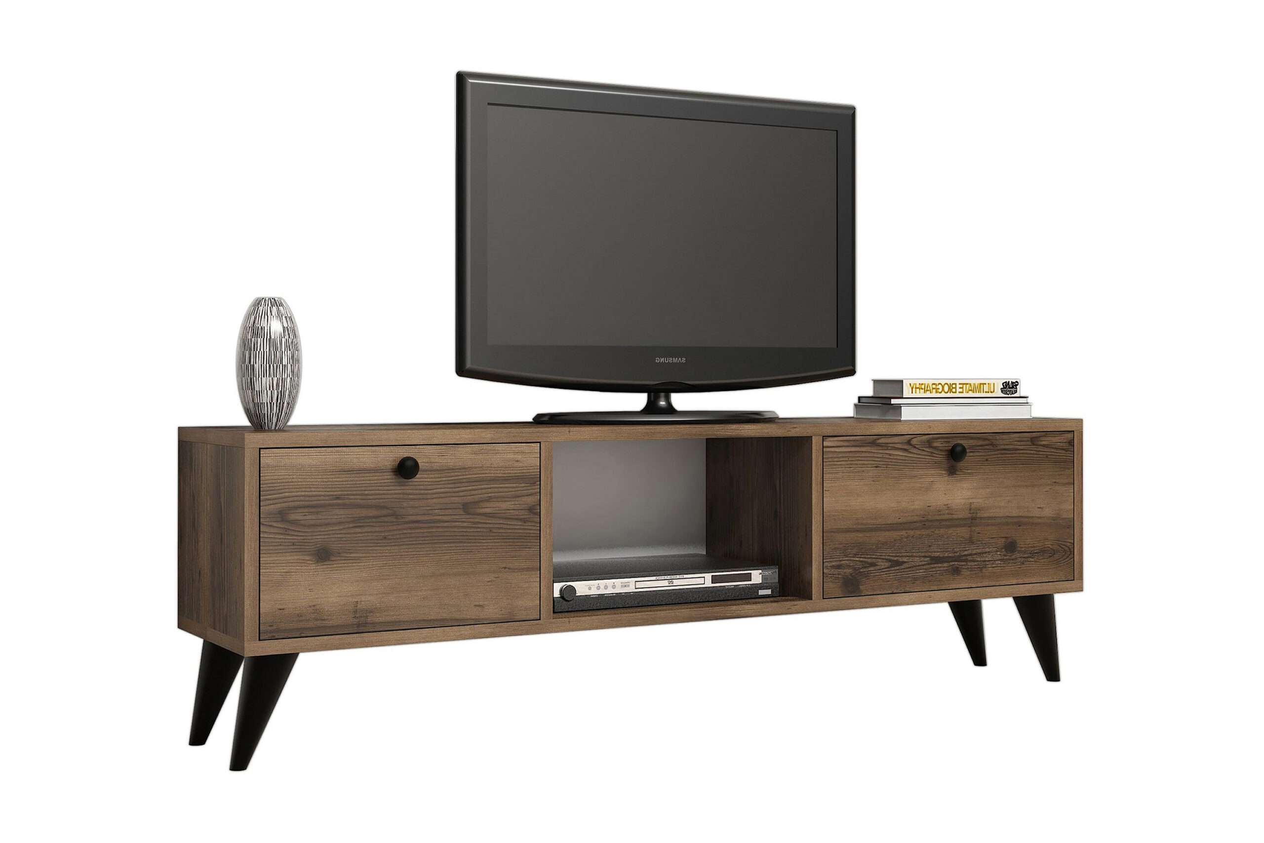 TV-taso 138 cm - Pähkinä/musta