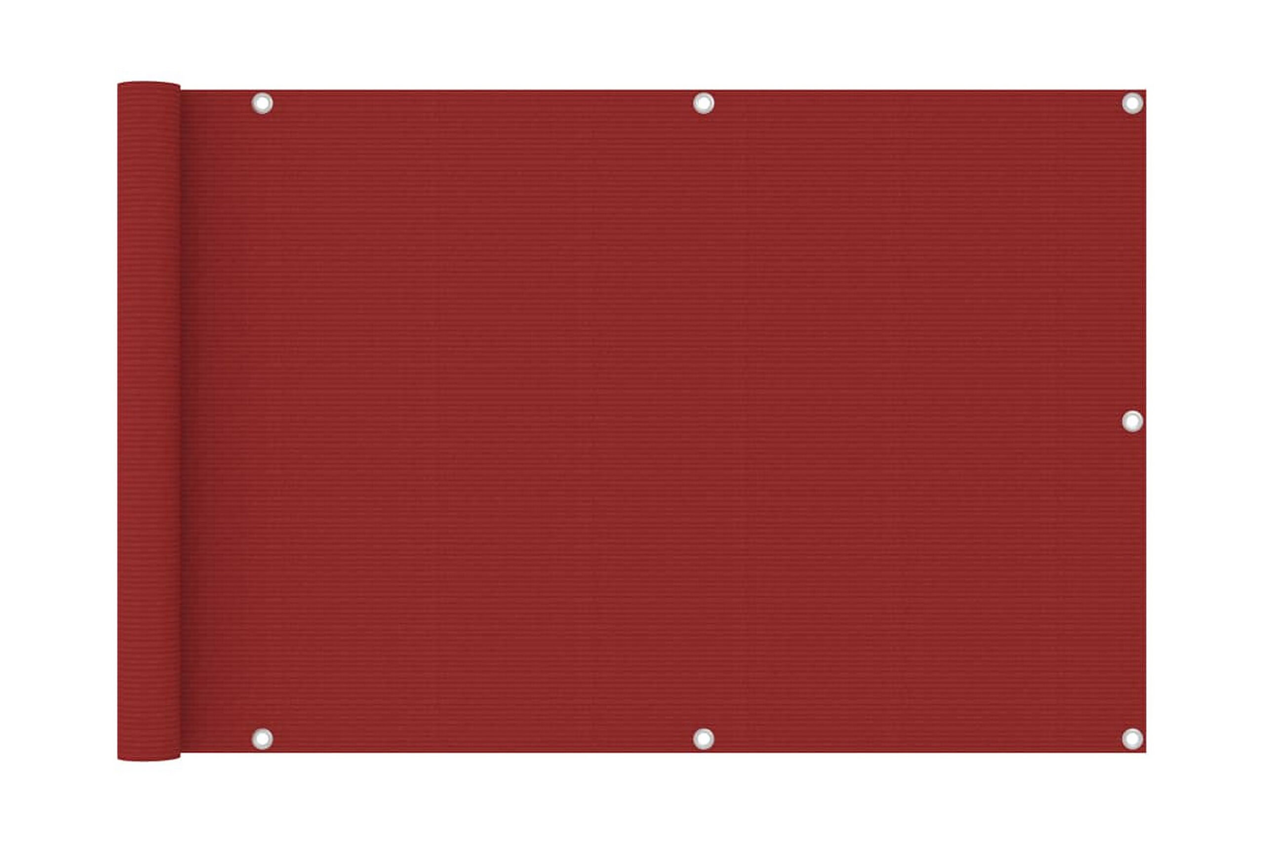Parvekkeen suoja punainen 90x400 cm HDPE - Punainen