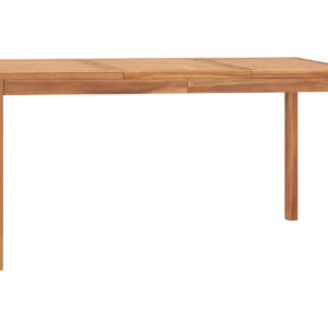 Puutarhan ruokapöytä 160x80x77 cm täysi tiikki -