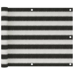Parvekkeen suoja HDPE 75x500 cm antrasiitti ja valkoinen - Antrasiitti