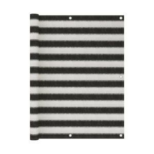 Parvekkeen suoja HDPE 120x400 cm antrasiitti ja valkoinen - Antrasiitti