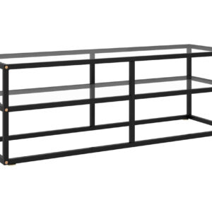 TV-taso musta karkaistu lasi 120x40x40 cm - Musta