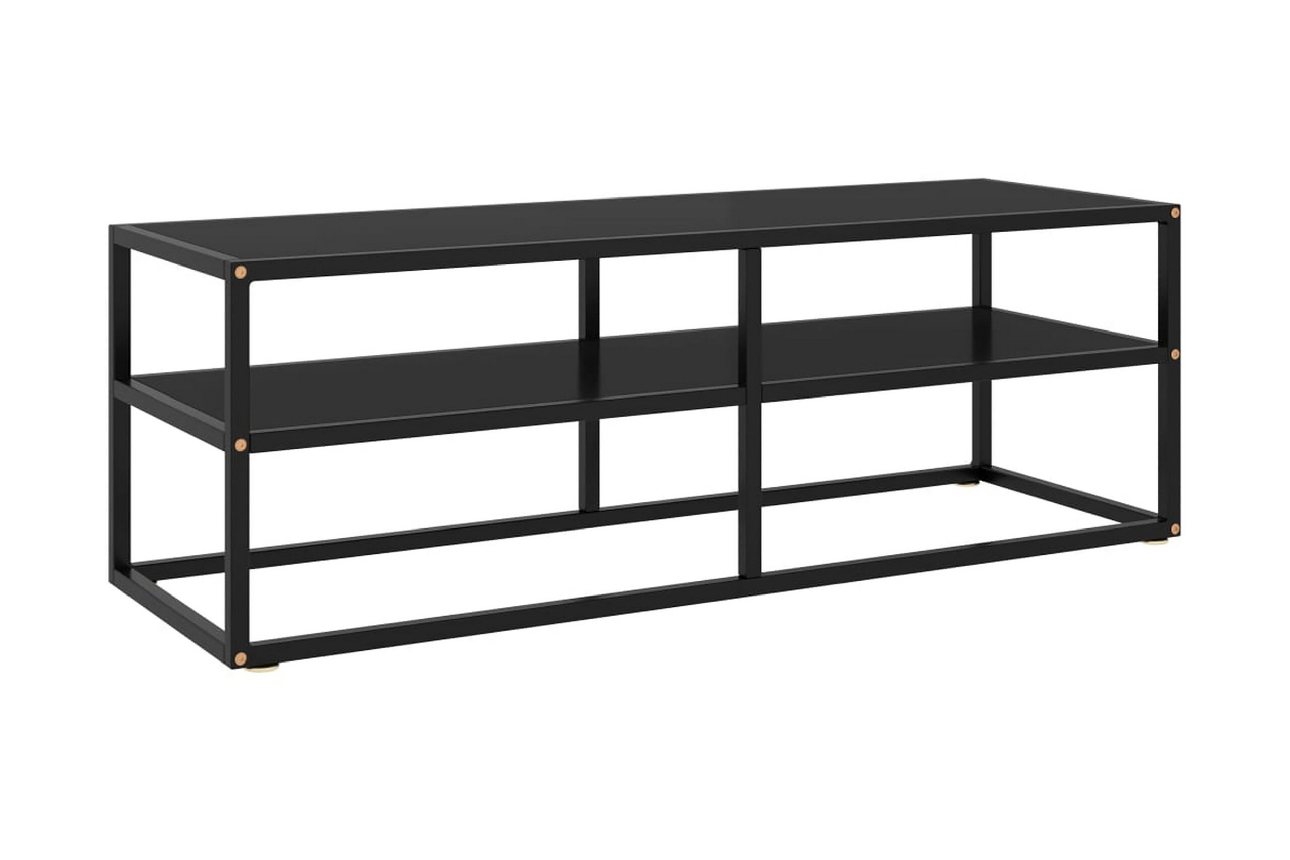 TV-taso musta mustalla lasilla 120x40x40 cm - Musta