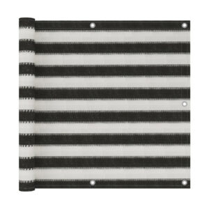 Parvekkeen suoja HDPE 90x500 cm antrasiitti ja valkoinen - Antrasiitti