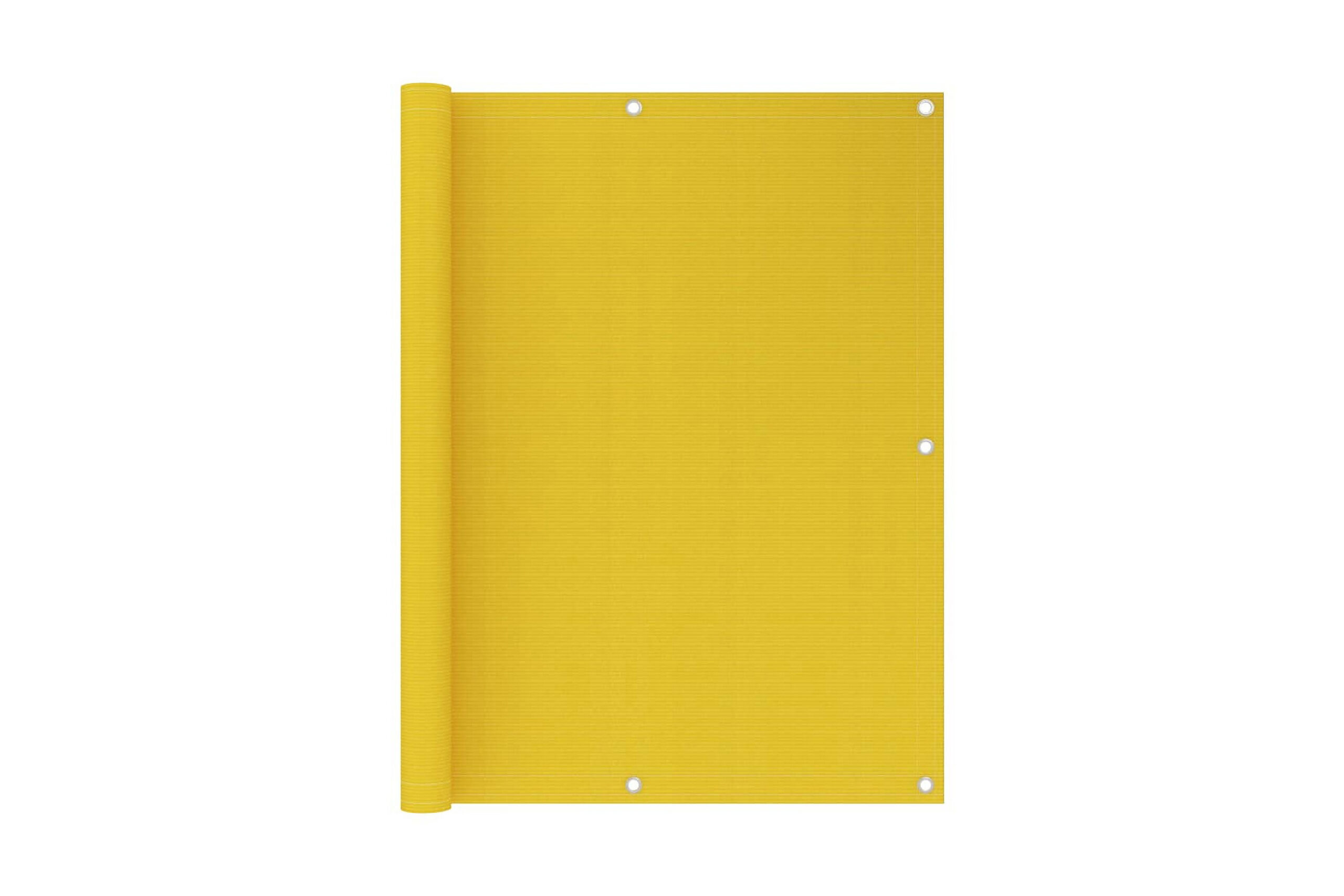 Parvekkeen suoja keltainen 120x500 cm HDPE - Keltainen