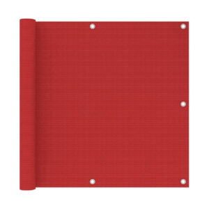 Parvekkeen suoja punainen 90x600 cm HDPE - Punainen