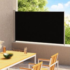 Sisäänvedettävä terassin sivumarkiisi 200x300 cm musta - Musta