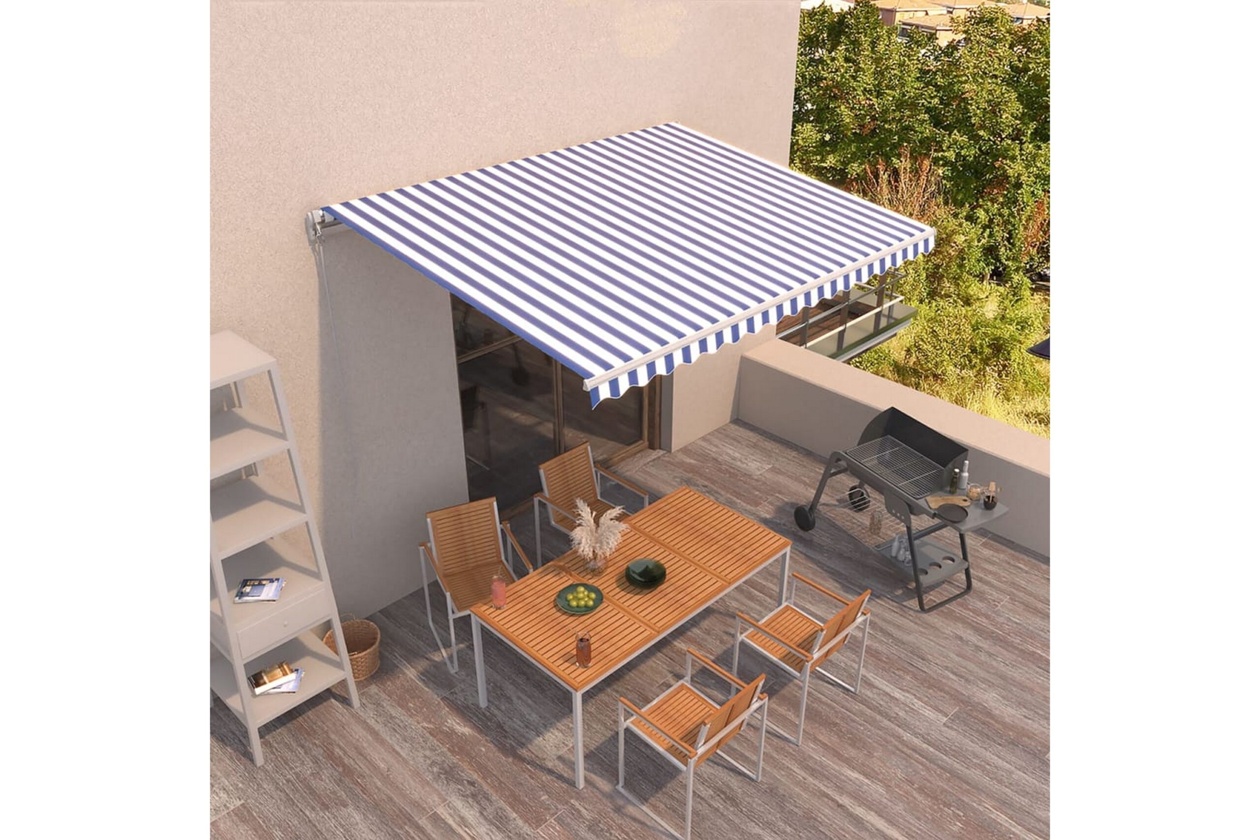 Manuaalisesti sisäänkelattava markiisi 450x350 cm -