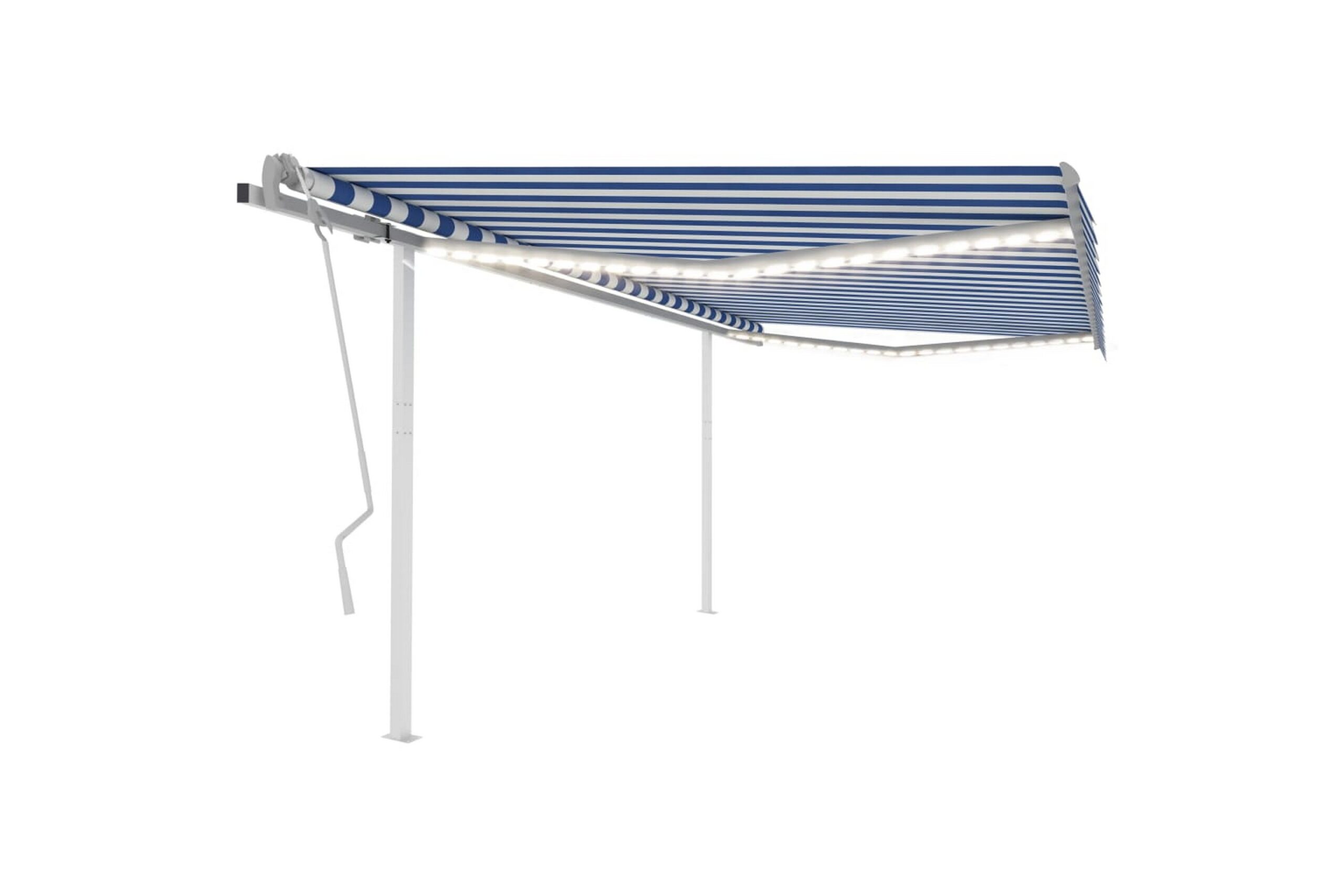 Manuaalisesti kelattava markiisi LED-valot 4x3 m -