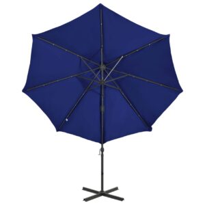 Riippuva aurinkovarjo tangolla ja LED-valoilla 300 cm -