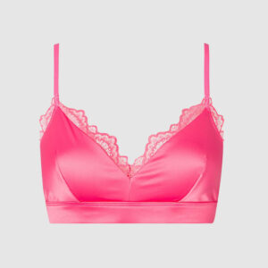 Satiini-Pitsi Bralette Bubblegum Pinkki