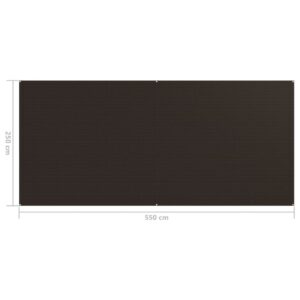 Telttamatto 250x550 cm ruskea -