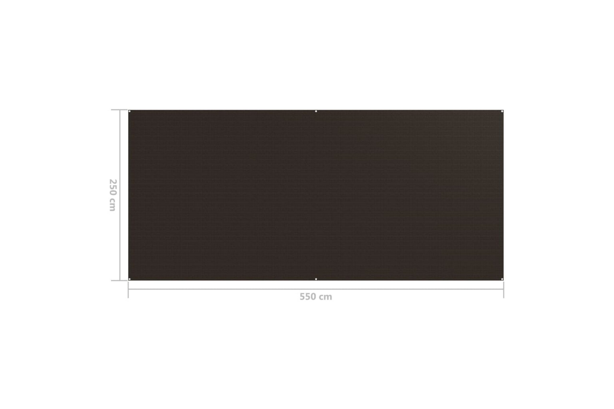 Telttamatto 250x550 cm ruskea -