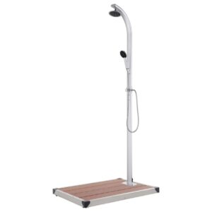 Puutarhasuihku ruskealla alustalla 220 cm alumiini -