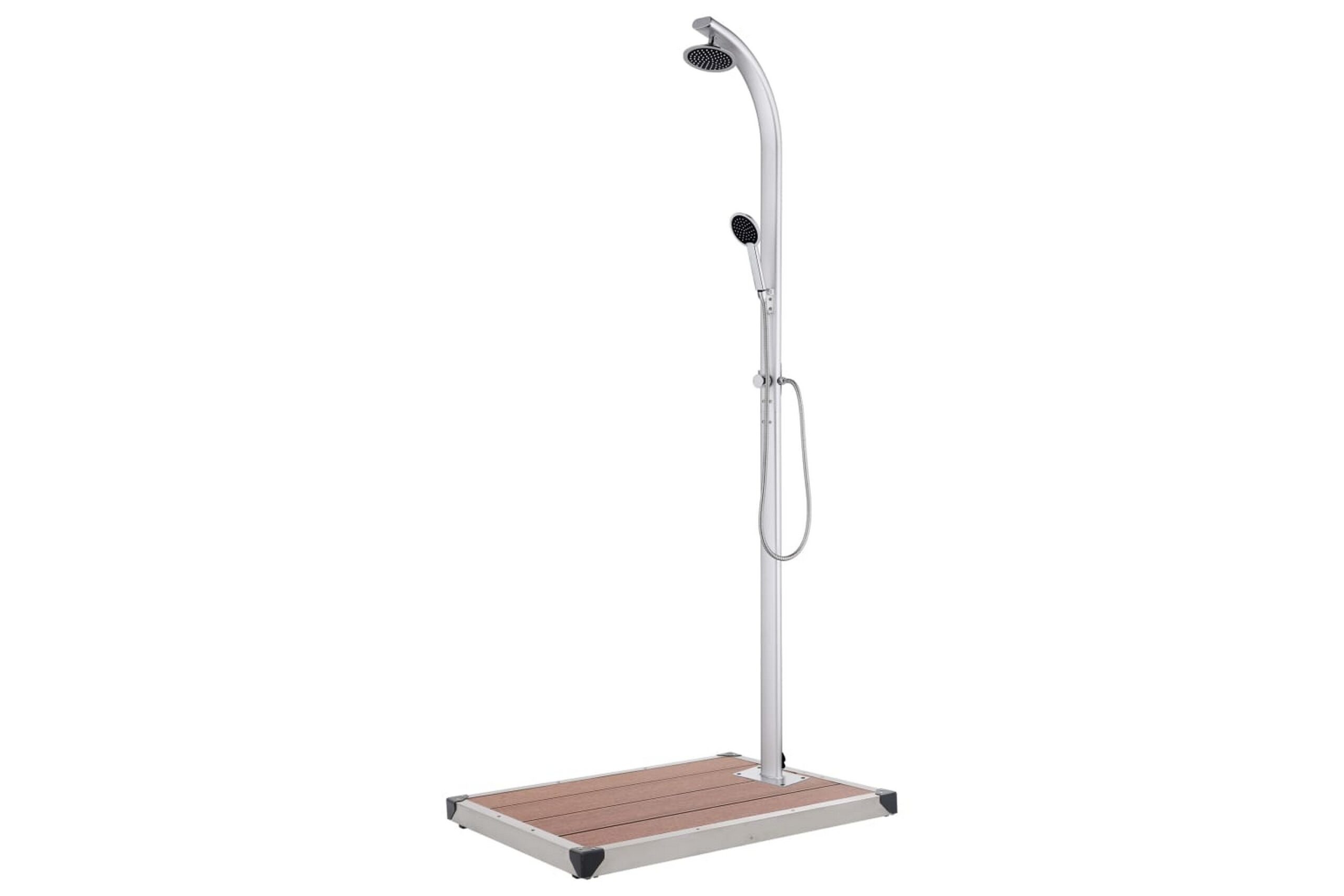 Puutarhasuihku ruskealla alustalla 220 cm alumiini -