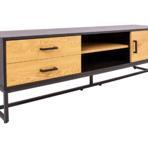 TV-taso Amsterdam 160 cm Tammi/Musta -