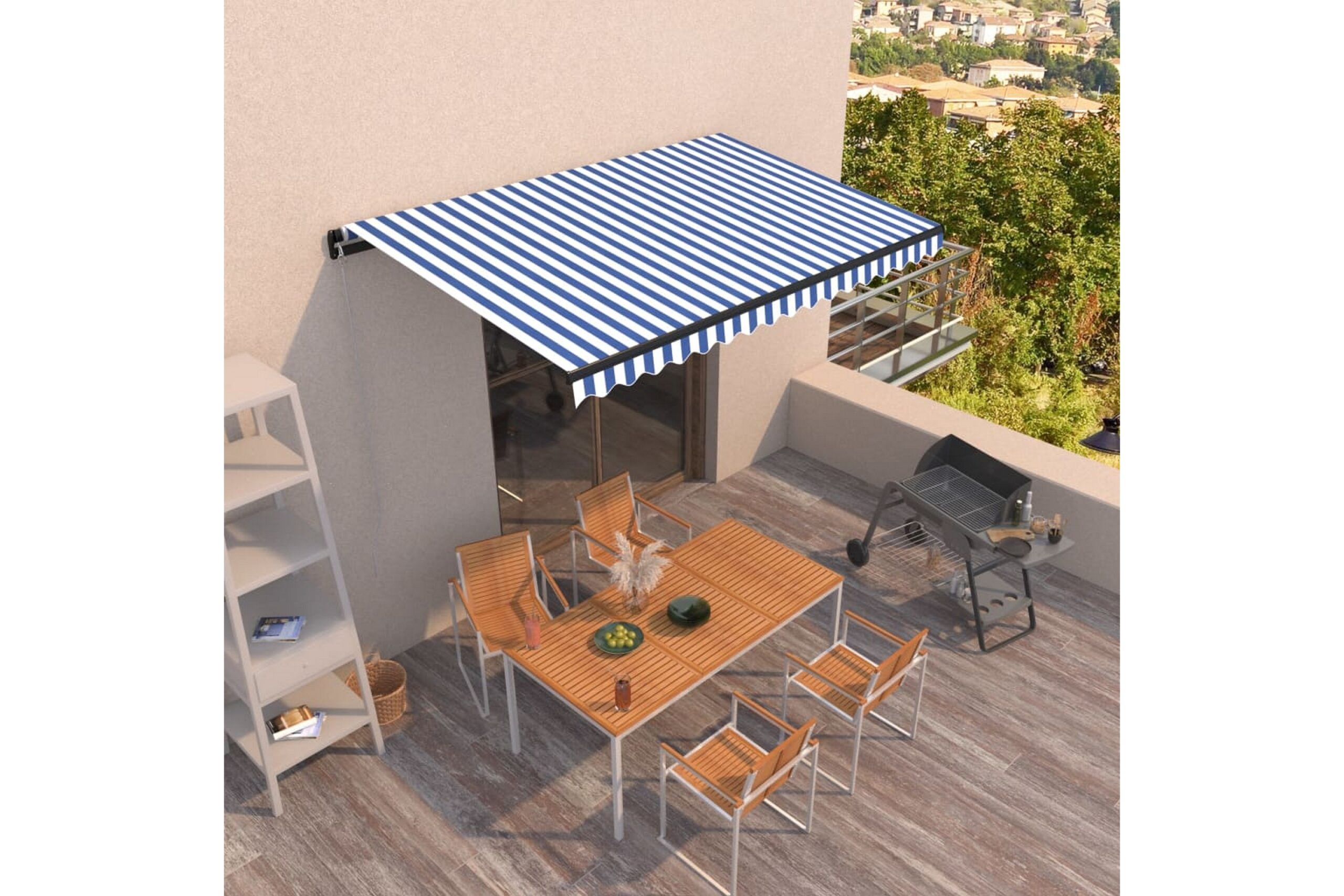 Manuaalisesti sisäänkelattava markiisi 400x350 cm -