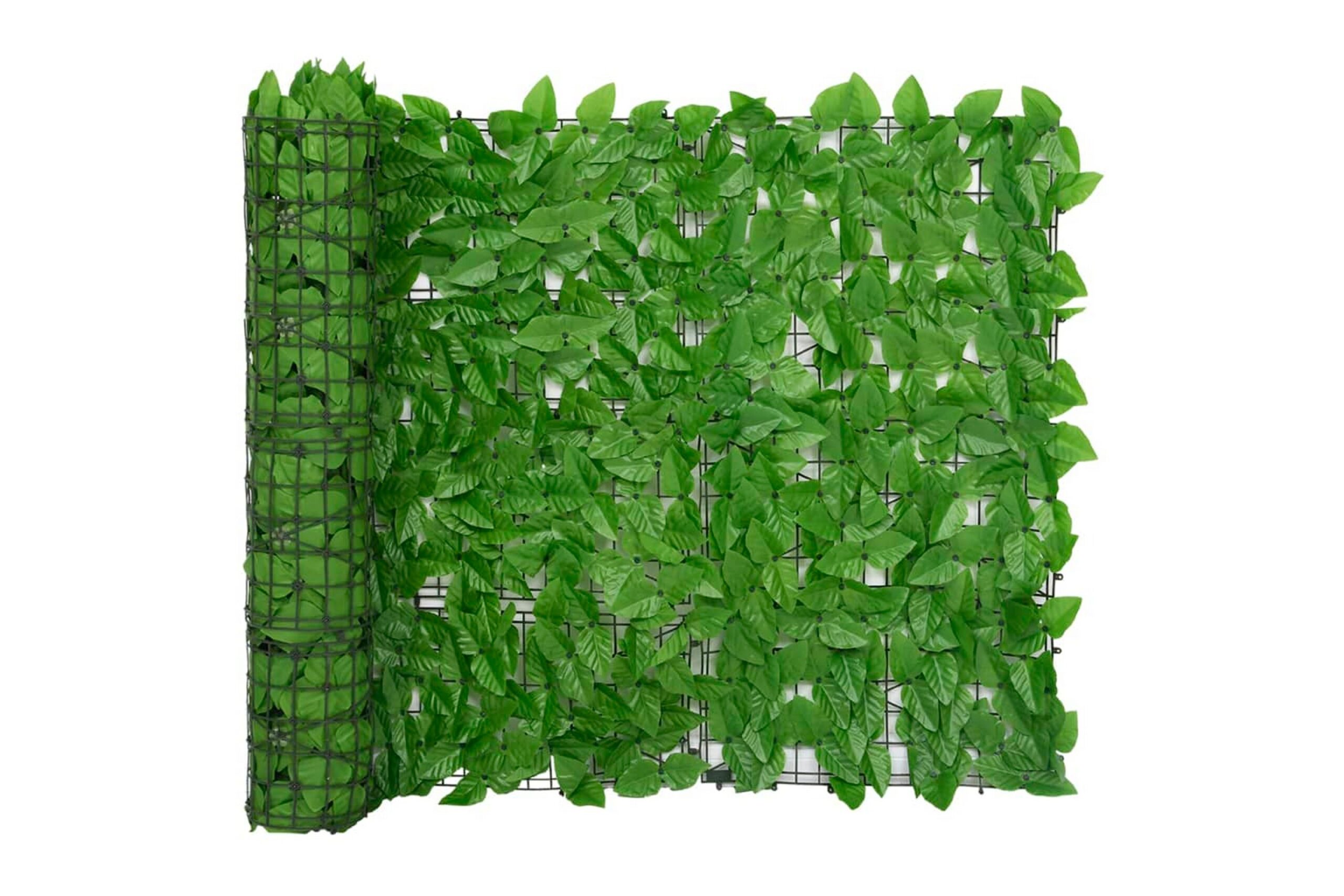 Parvekkeen suoja vihreillä lehdillä 500x100 cm -