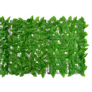 Parvekkeen suoja vihreillä lehdillä 300x75 cm -